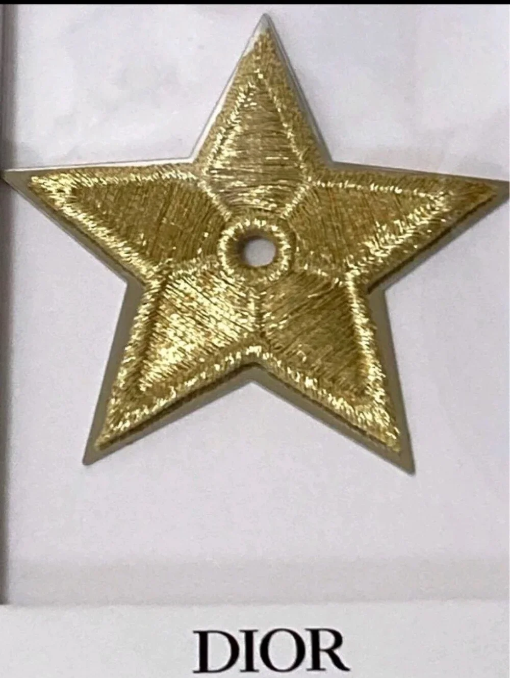 NEW Embroidered DIOR Star Brooch Pin (Gold 💛) In Box
